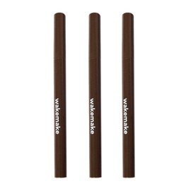 WakeMake Iron Wall Pen Eyeliner, No. 3 Dark Brown, 3 pieces / 웨이크메이크 철벽 펜 아이라이너, 3호 다크브라운, 3개