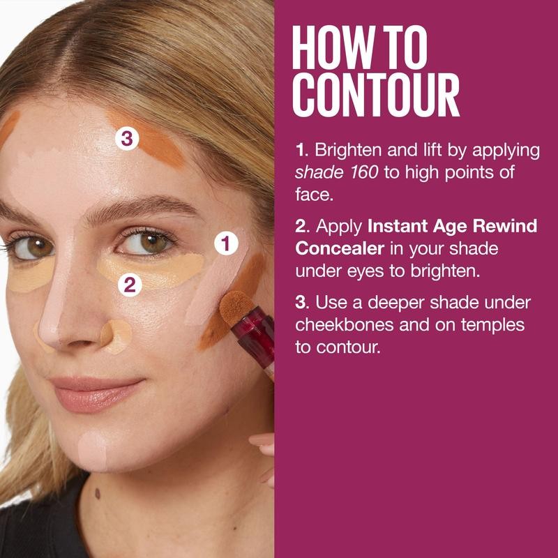 Instant Age Rewind Eraser, Multi-Use Concealer with 12HR Moisturizing Wear