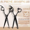 SEIMEIKEN 6" Black Hair Scissors Professional Hair Cutting Scissors and