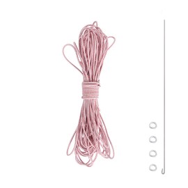 BRILLIANCE4U Tent Pole Shock Cord 1/8 inch 60ft, Elastic Bungee Cord, Replacement Shock Cord for Tent Poles, Tent Pole Repair Kit, Durable Elastic Cord with Lead Wire and Washers