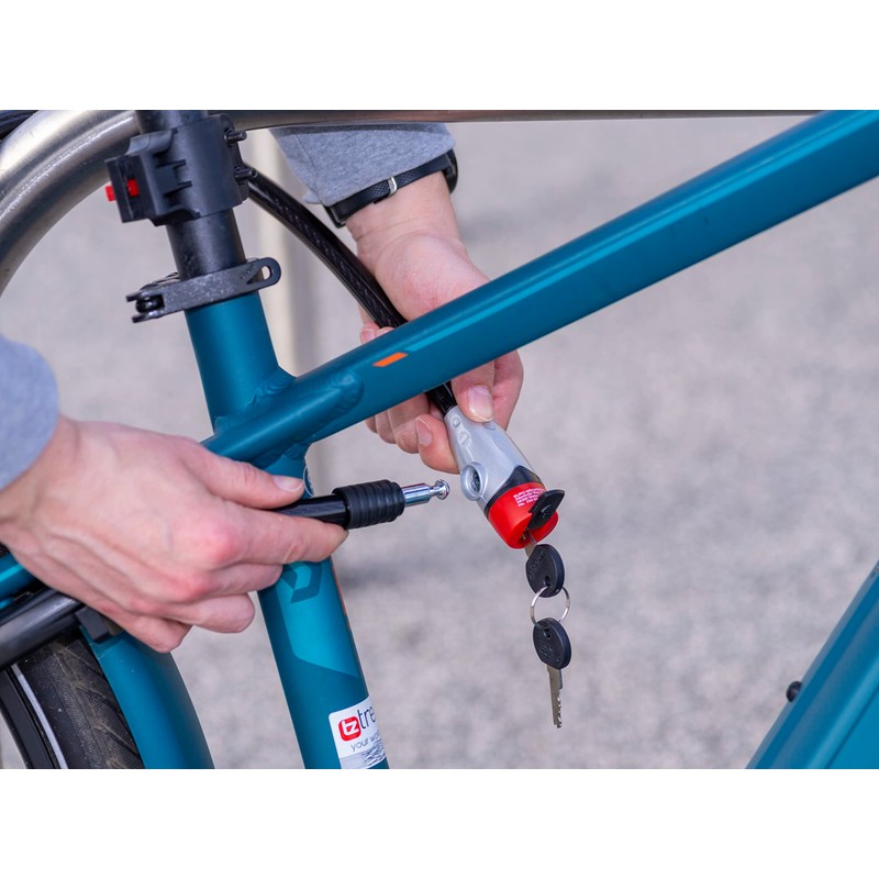 Burg-Wächter 15mm Bike Cable Lock - 80cm, Black