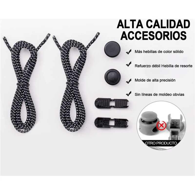 Agujetas Elásticas. Cordones Niños Y Adultos 5 Pares