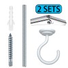 EVSTELUO 2 Sets Large Swag Ceiling Hooks Heavy Duty Swag