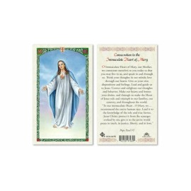 Consecration to the Immaculate Heart of Mary Laminated Prayer Cards Pack of 25