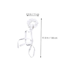 Vaguelly 6pcs Ribbon Hair Scrunchies for Women Elastic Hair Ties with Playful Decoration for Any Occasion