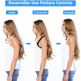 OLEQE Posture Corrector, Corrección de la Postura de Espalda para Mujeres, Hombres y Adolescentes Alivio del Dolor de Hombros, Soporte de espalda ajustable y cómodo