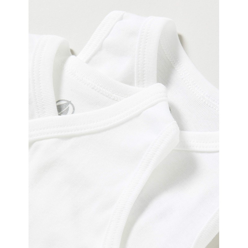 Petit Bateau Unisex Baby Sleeveless Bodysuit for Newborns (Pack of