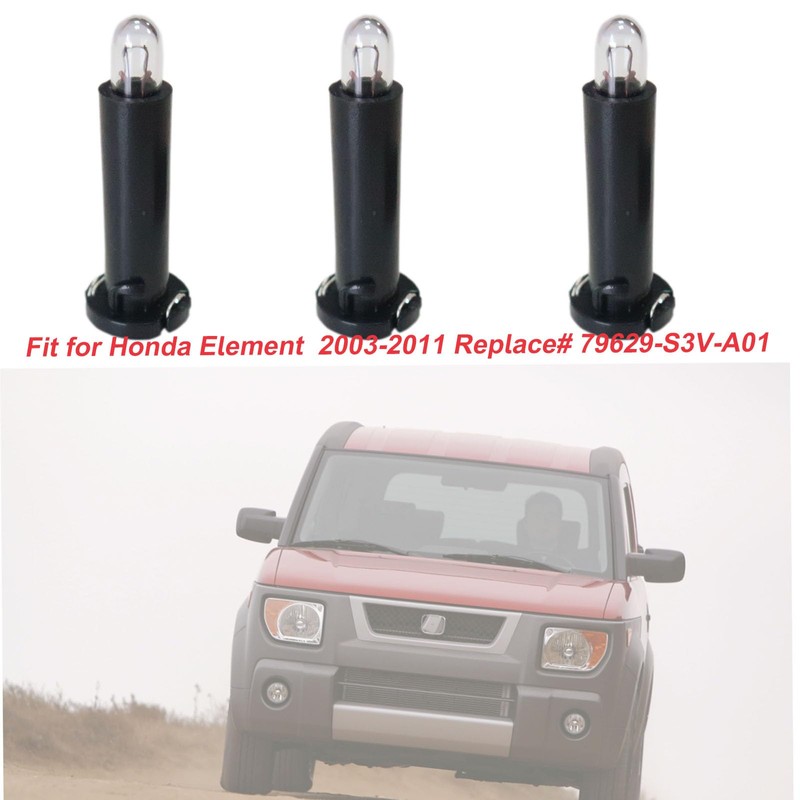 LXAUTOPCH HVAC Control Neo-Wedge Bulb With Black Socket Fit for