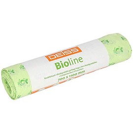 Deiss Bioline Organic Bin Liners 120 L, Compostable, Pack of 10