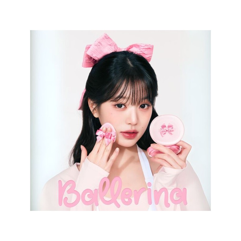 AMUSE Ceramic Skin Perfector Cushion & Puff Set 4items [Ballerina