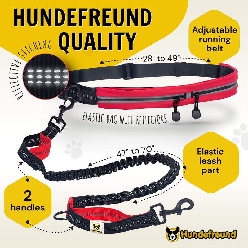 Hundefreund Hands Free Dog Leash for Medium and Large Dogs