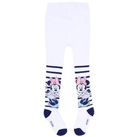 sarcia Thick White Baby Tights with Dark Blue Stripes 12-24 Months, White