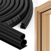 Extra Thick D-Shape Door Seal Strip (Black, 32.8FT)