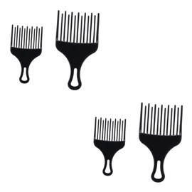 FOMIYES 2sets Plastic Wide Tooth Hair Comb Hair Styling Tools for Men Fade Comb Rake Hairdressing Salon Use 2pcs*2