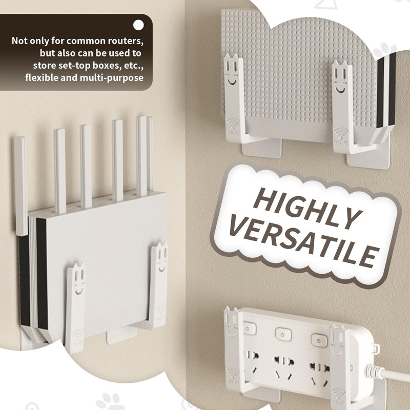 letuxaamz Router Wall Mount, Router Shelf, Router Holder, Universal Wall