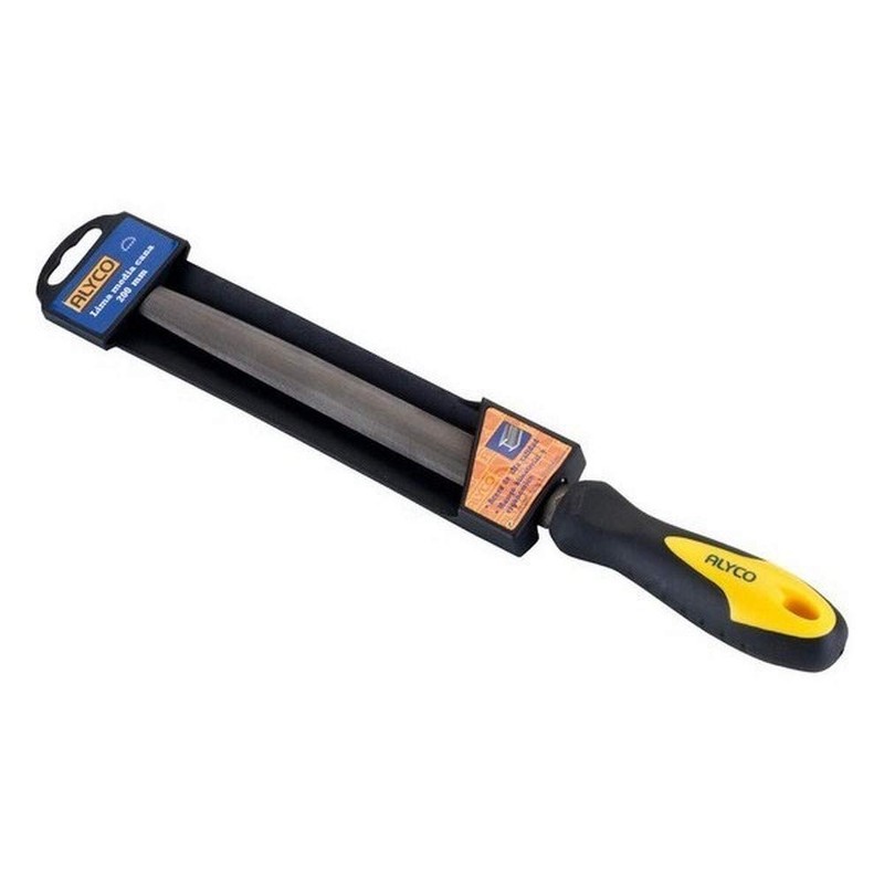 Alyco 197510 Half-Round File - 150 mm - Two-Material Handle
