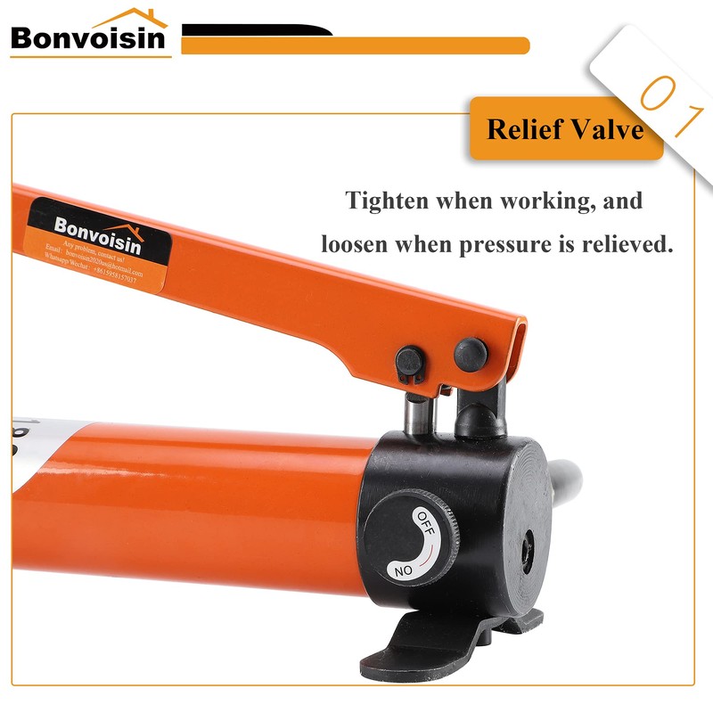 Bonvoisin CP-180 Manual Hydraulic Pump Hand Pump Hose Coupler for