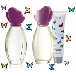 Avon BUTTERFLY PERFUME DE AVON PARA DAMA SET 3 PZAS 2 perfumes  1 crema 100% ORIGINAL