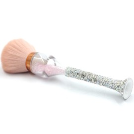Bestbling Bling Bling Rhinestones Wine Glass Shaped Foundation Makeup Brush with Soft Fiber Bristles and Long Handle for Makeup Application (Silver)