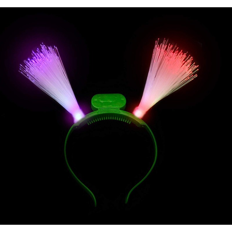 12 Packs - LED Head Boppers - Light Up Fiber