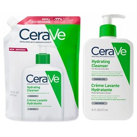CeraVe Moisturizing Cream Wash 473 ml + Eco-Refill 473 ml