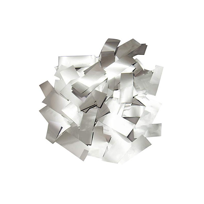 Confetti Cannon 28cm Silver Foil Shapes, Compressed Air Popper Cannon