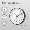 VIKMARI Silent 10 Inch Wall Clock Modern Black & White