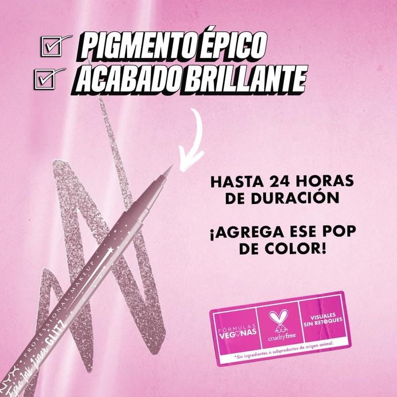 Nyx Professional Makeup, Kit Delineadores Épicos: Delineador líquido de ojos