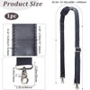 GORGECRAFT 57 Inch Shoulder Bag Replacement Strap Black Full Grain