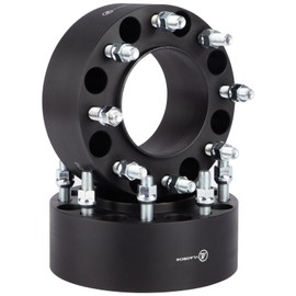 VLAOSCHI Black Forged 8x180 Wheel Spacers 2 Inch with 14x1.5 Studs Compatible with Chevy GMC 8 Lug for 2011-2025 Silverado 2500 3500 HD | 2011-2025 Sierra 2500 3500 HD - Pack of 2