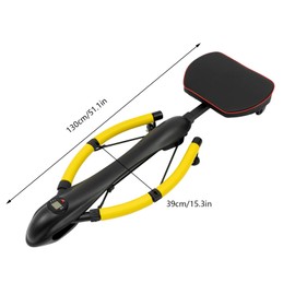 Machine Body Workout Machine Rowing Machine Ab Workout Equipment Ab Machine with Height Adjustable and Stability Ab Workout Equipment Home Gym Coaster for Stomach at Office (Yellow)