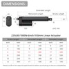 Justech 12V Heavy-Duty Linear Actuator 225lbs/1000N-6inch/150mm Silent IP65 Electric Actuator