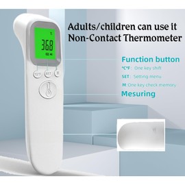 LuojinLuoda Touchless Baby Thermometer, Infrared Forehead and Ear Thermometer for Medical Use with LCD Screen Memory Storage and Fever Alarm Suitable for Adults Kids Babies