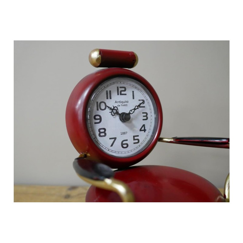 Venture Vehicles Ltd Barber's Chair Novelty Desk Clock | RED