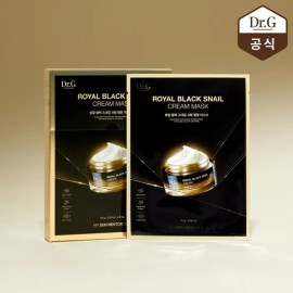 Dr.G [정상가60000원]로얄 블랙 스네일 크림 마스크 10매 Royal Black Snail Cream Mask 10 Sheets [Normal Price 60,000 Won]