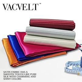 VACVELT Charmeuse Satin Fabric by The Yard, 60 Inch Wide Gold Satin Fabric Shiny & Soft Cloth Fabric, Silky Satin Fabric for Bridal Dress, Wedding Decorations, Crafts, Sewing, Draping (3 Yards)