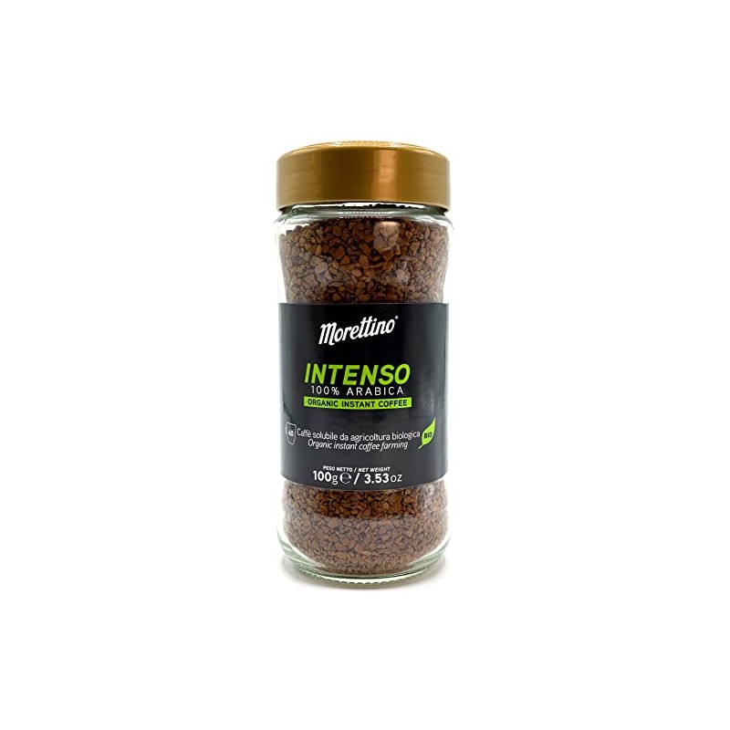 Morettino Intenso Sicilian Organic Instant Coffee, Arabica, Italian Roasted from