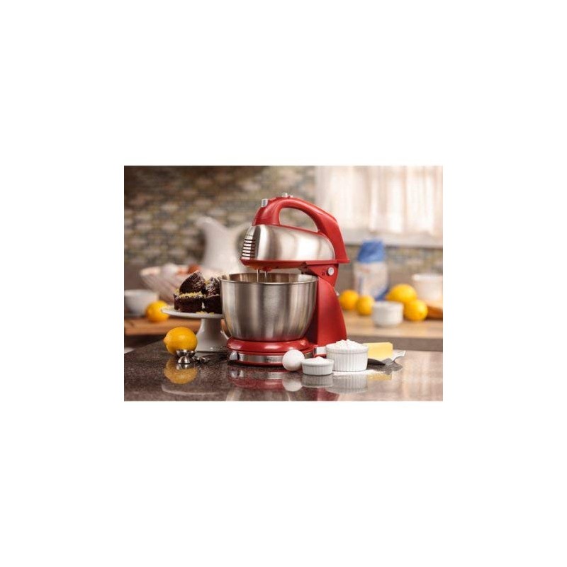 Hamilton Beach Classic Hand/Stand Mixer, Red
