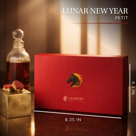 Laumière Gourmet Fruits – Lunar New Year Collection - Square (16 Pcs) – Gong Xi Fa Cai – Chinese New Year Good Luck Candy – Premium Dry Fruits and Nuts Gift Box - No Added Sugar - Gluten Free Basket