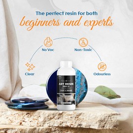 GRANOTONE Crystal Clear Epoxy Resin Art Kit - 34OZ Pack | Non-Toxic, Self-Leveling, Easy to Use Liquid for Art, Crafts, Jewelry & Keychain Making