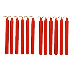 Red Cone Candles, 7 Inch Illuminated Candles, Suitable for Weddings, Candlelight Dinners, Home Decor, Birthday Parties (7 inch, 12pack)