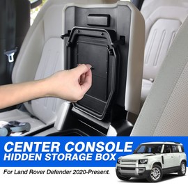Karltys - Organizador oculto para consola central para Land Rover Defender Accessories Defender 90 110 130 2020-2025 compartimento oculto para caja de almacenamiento
