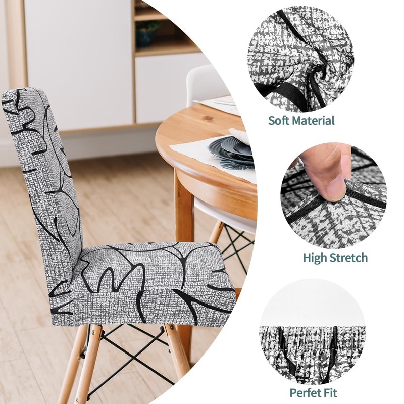 Zindoo Stretch Chair Covers for Dining Room, High Back Dining