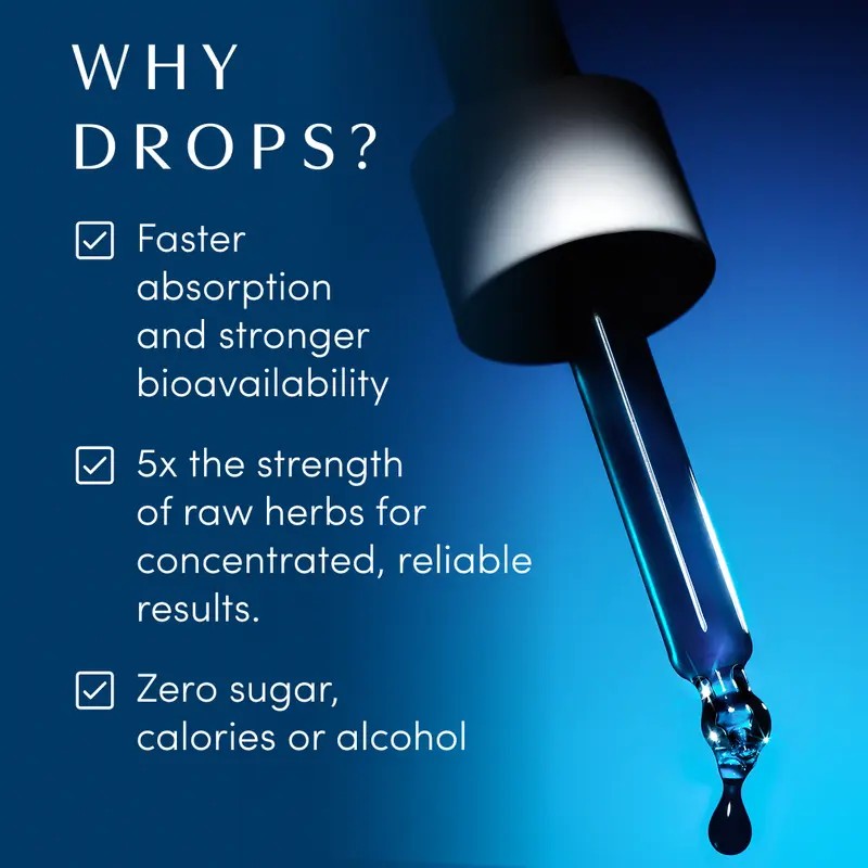 Metabolic Support Herbal Liquid Drops, Antioxidant Rich Plant Based Formula,