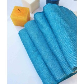 Deluxe Peruvian Royal Alpaca Throw Blanket, Extra Single-Size (58" x 71"in; 700 Grams) Turquoise, Thermo, Organic, Silky, Eco-Friendly
