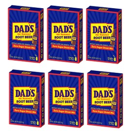 SINGLES TO GO! Dad's Old Fashioned Root Beer - Sugar Free Powdered Drink Mix - 6 Boxes with 6 Sticks Per Box - 36 Total Packets - Low Calorie - 0.53 Ounce (Pack of 6)