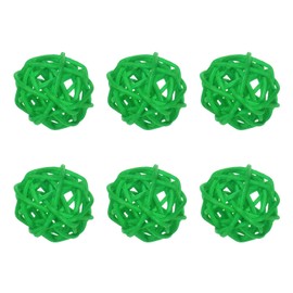 M METERXITY 6-Pack Wicker Rattan Balls 30mm/1.2 Inch Decorative Rattan Balls Orbs Vase Fillers Bowl Fillers for Christmas/Weddings/DIY Crafts/Home Decor [Green]