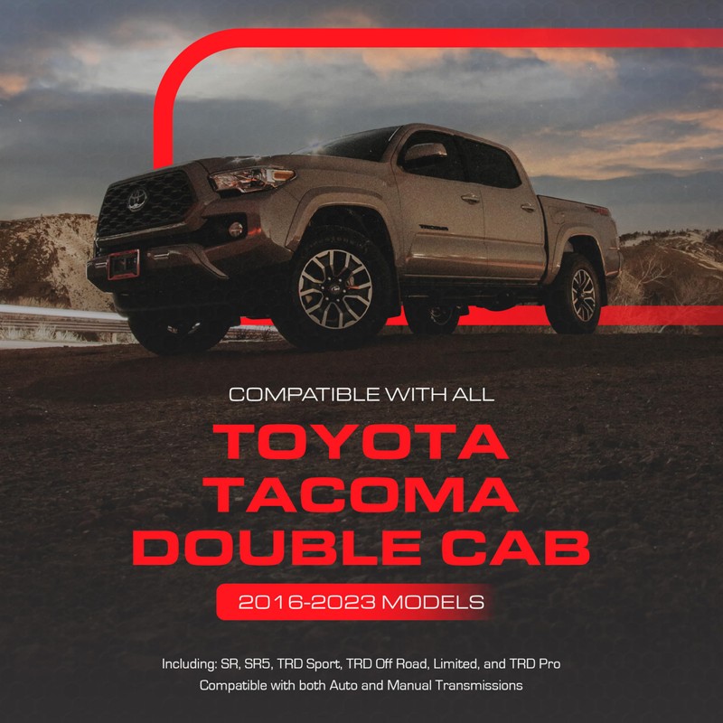 CupHolderHero fits Toyota Tacoma Accessories 2016-2023 Premium Custom Interior Non-Slip