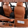 Car Seat Covers Full Set, Breathable Leather Automotive Front and