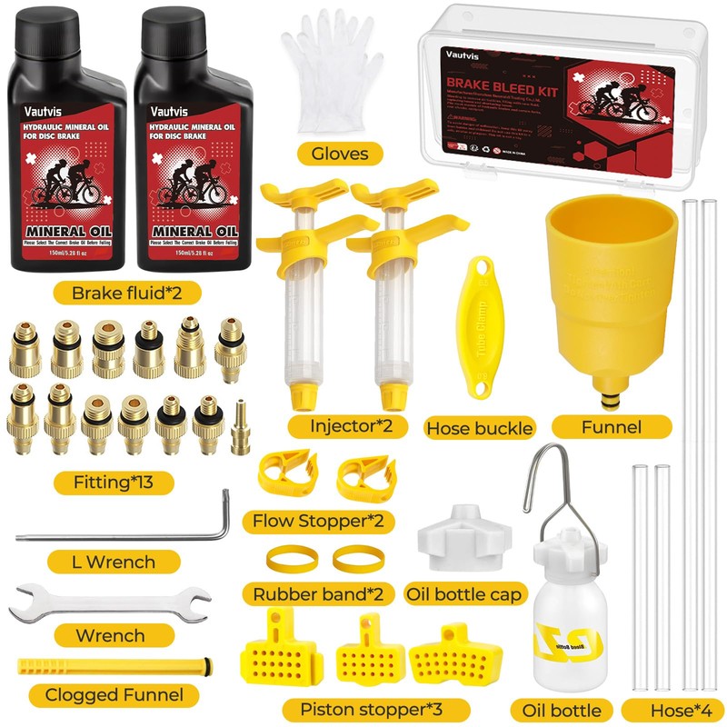 Vautvis Bleeding Set for Shimano, Bicycle Brakes Bleeding Set, Hydraulic